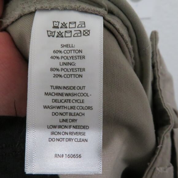 Womens Sz L Tan Pants Cargo Style Pocket Pants Wide Leg - Picture 8 of 8